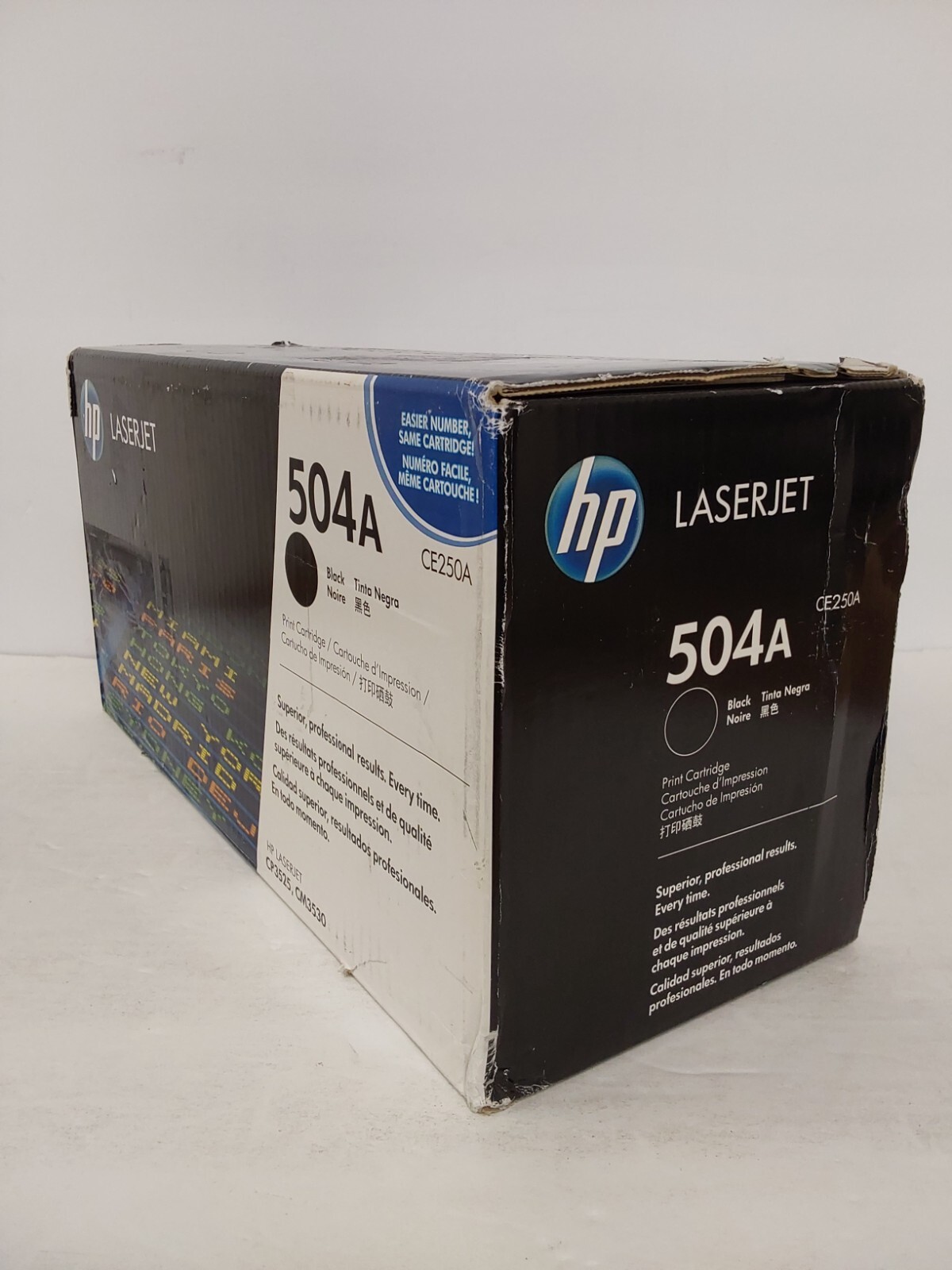 HP 504A Black Toner Cartridge Color LaserJet CM3530 CE250A