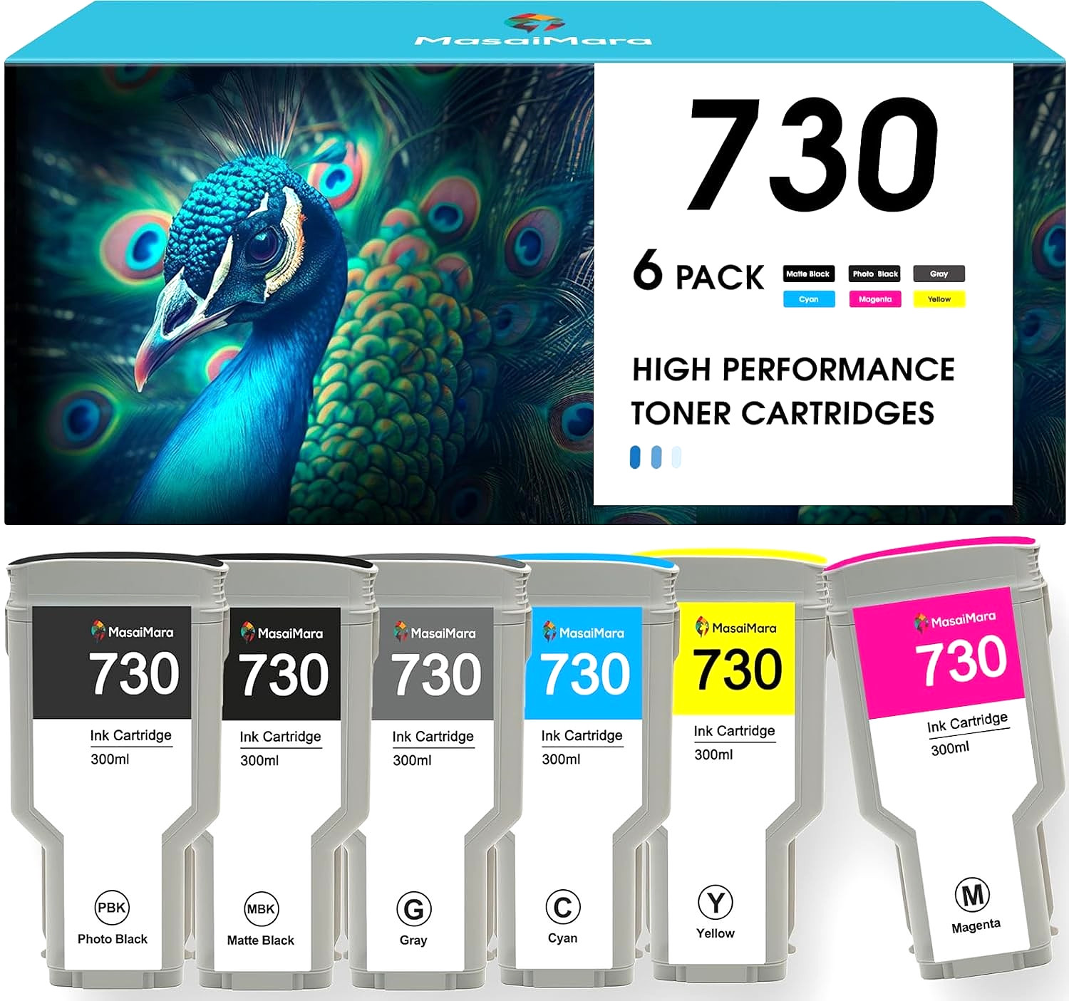 730 High-Capacity Ink Cartridge for HP DesignJet T1600/ T1700/ T2600 Series