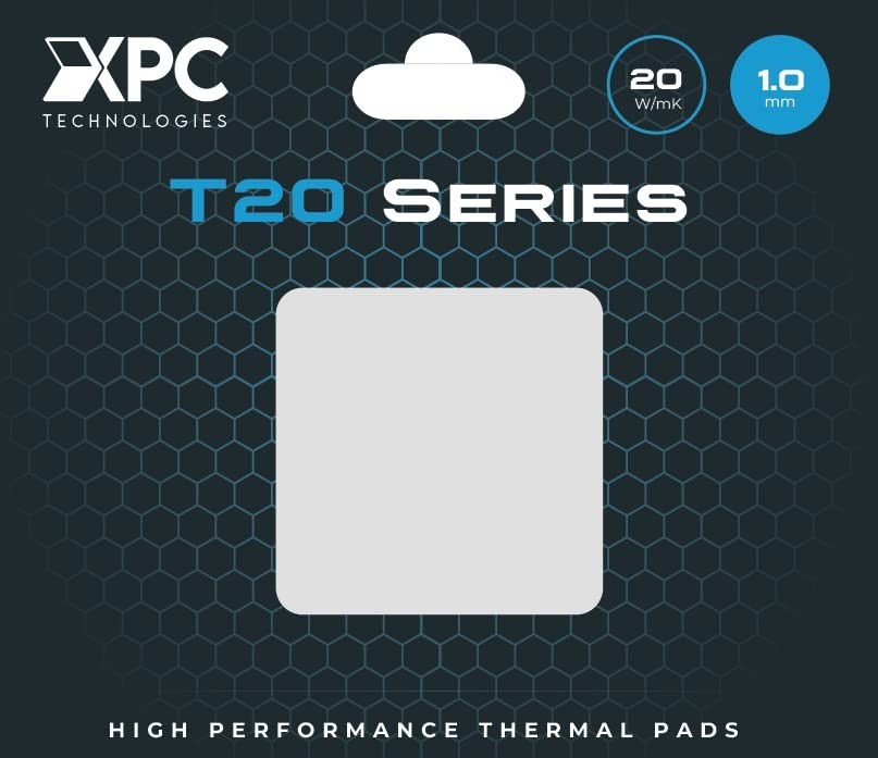 XPC High Performance 20W/mK Thermal Pad T20 Series, 100 x 100mm, White, 0.5mm...