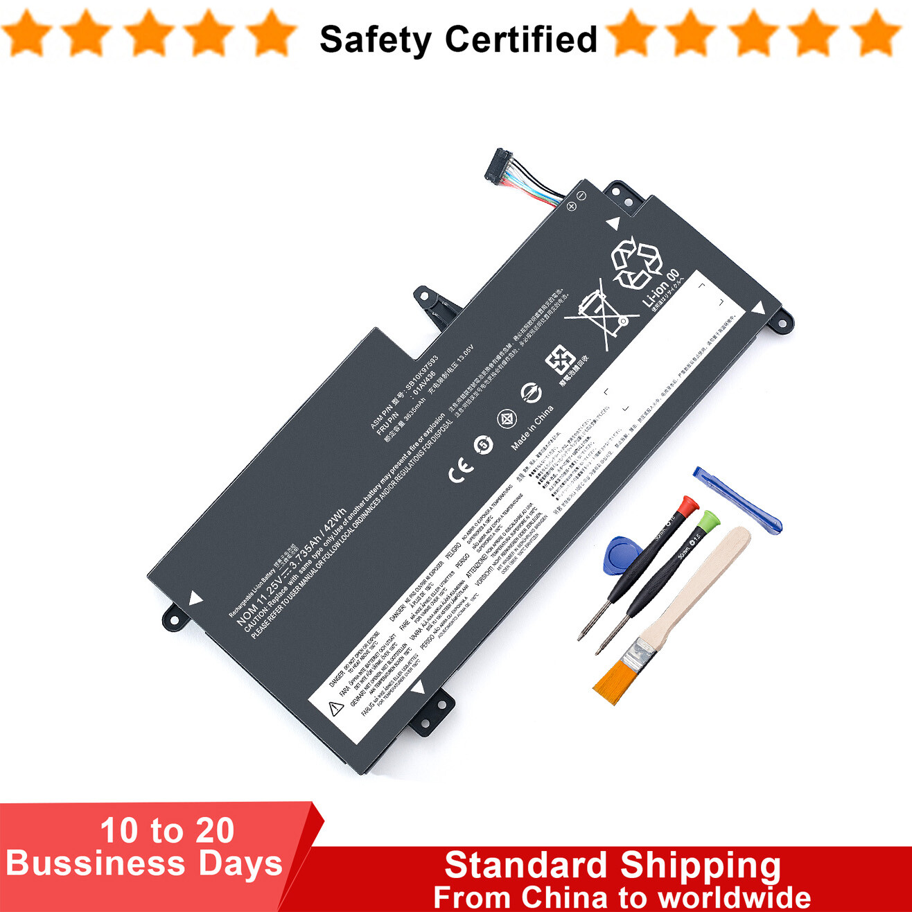 01AV400 01AV401 01AV436 Battery For Lenovo ThinkPad S2 13 Chromebook New S2 42WH