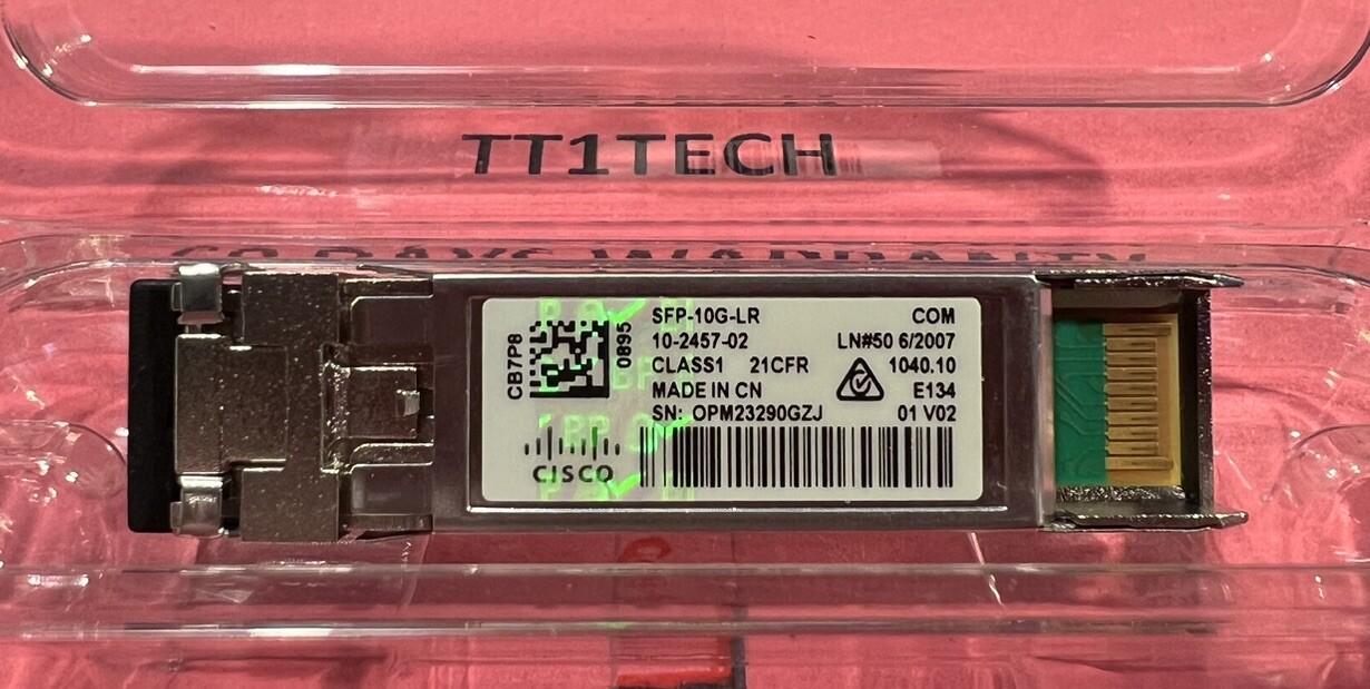 HOLOGRAM Genuine Cisco SFP-10G-LR 10-2457-02 SFP+ module For Cisco Switch bigQT
