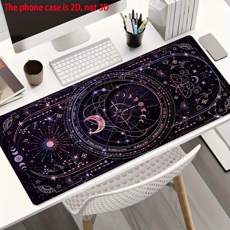 2Dflat 1pc Large Gaming Mouse Pad, Star Map Totem Mystical Style Mysticism Ent