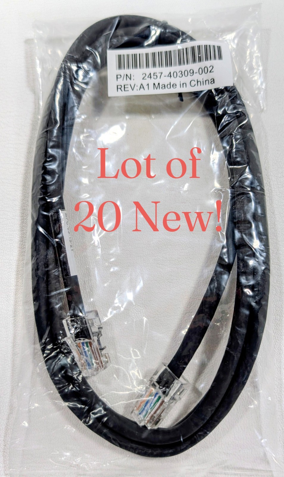 Lot of 20 Polycom Poly 5ft CAT5e PoE Ethernet Cable 2457-40309-002 A1 New Sealed