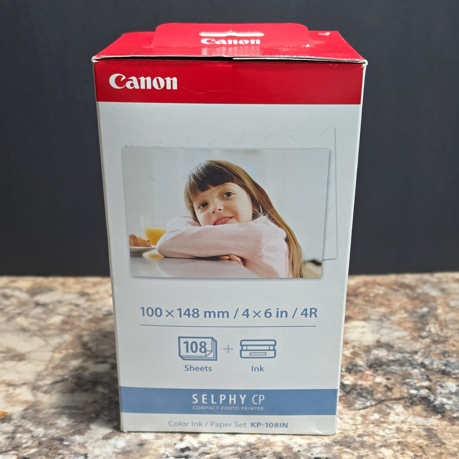 Canon KP-108IN Genuine SELPHY CP Dye-Sub Ink & Paper Set 108 Prints 4x6