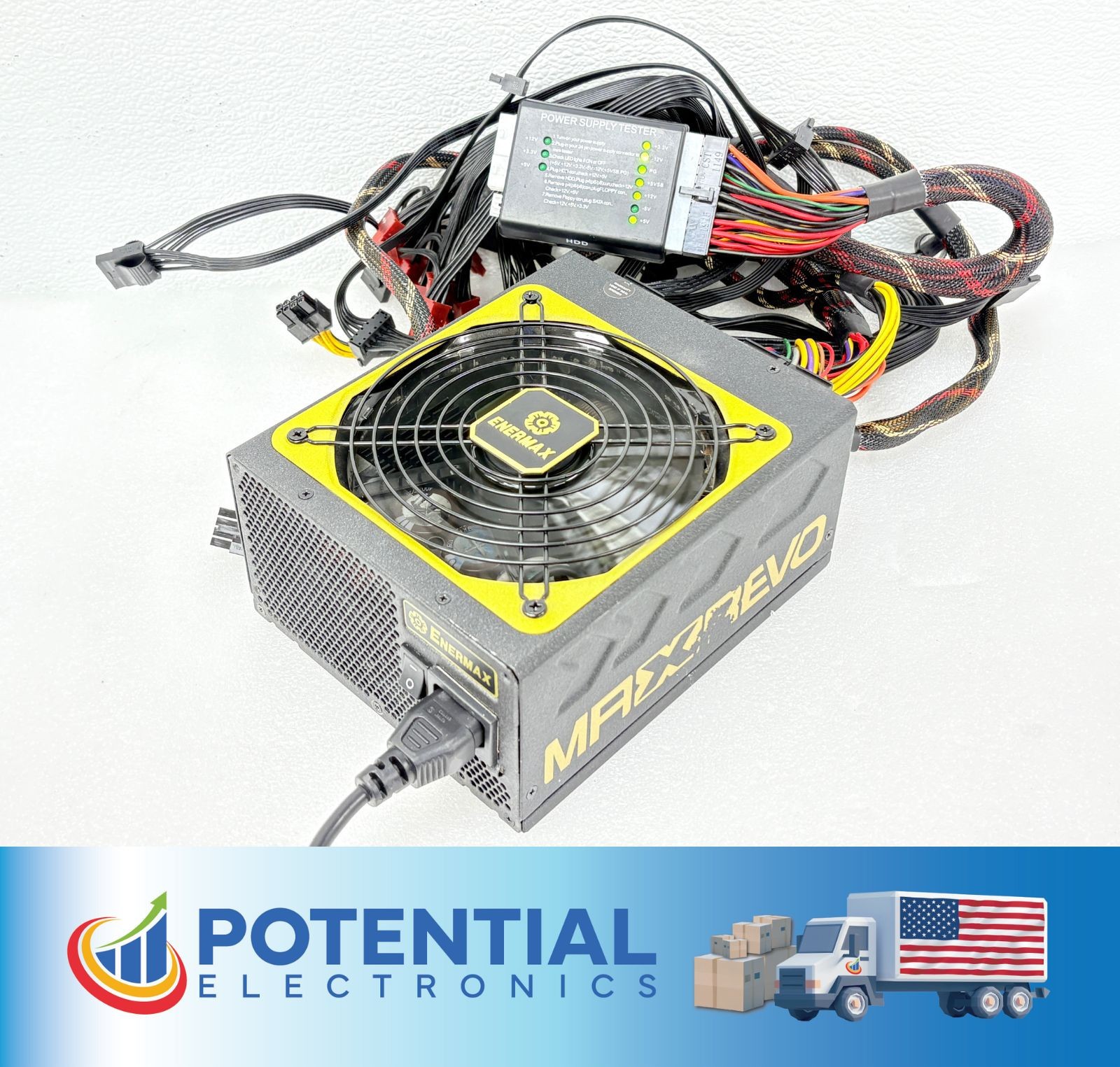 TESTED | Enermax EMR1500EWT MaxRevo Modular 1500W 80+ Gold Power Supply - Used