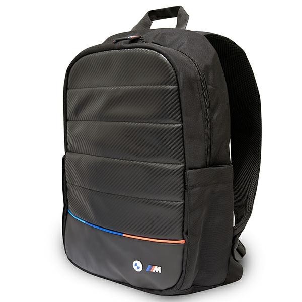 BMW Backpack Rucksack 15-16" Notebook Laptop Tablet Carbon Leather M Power Metal