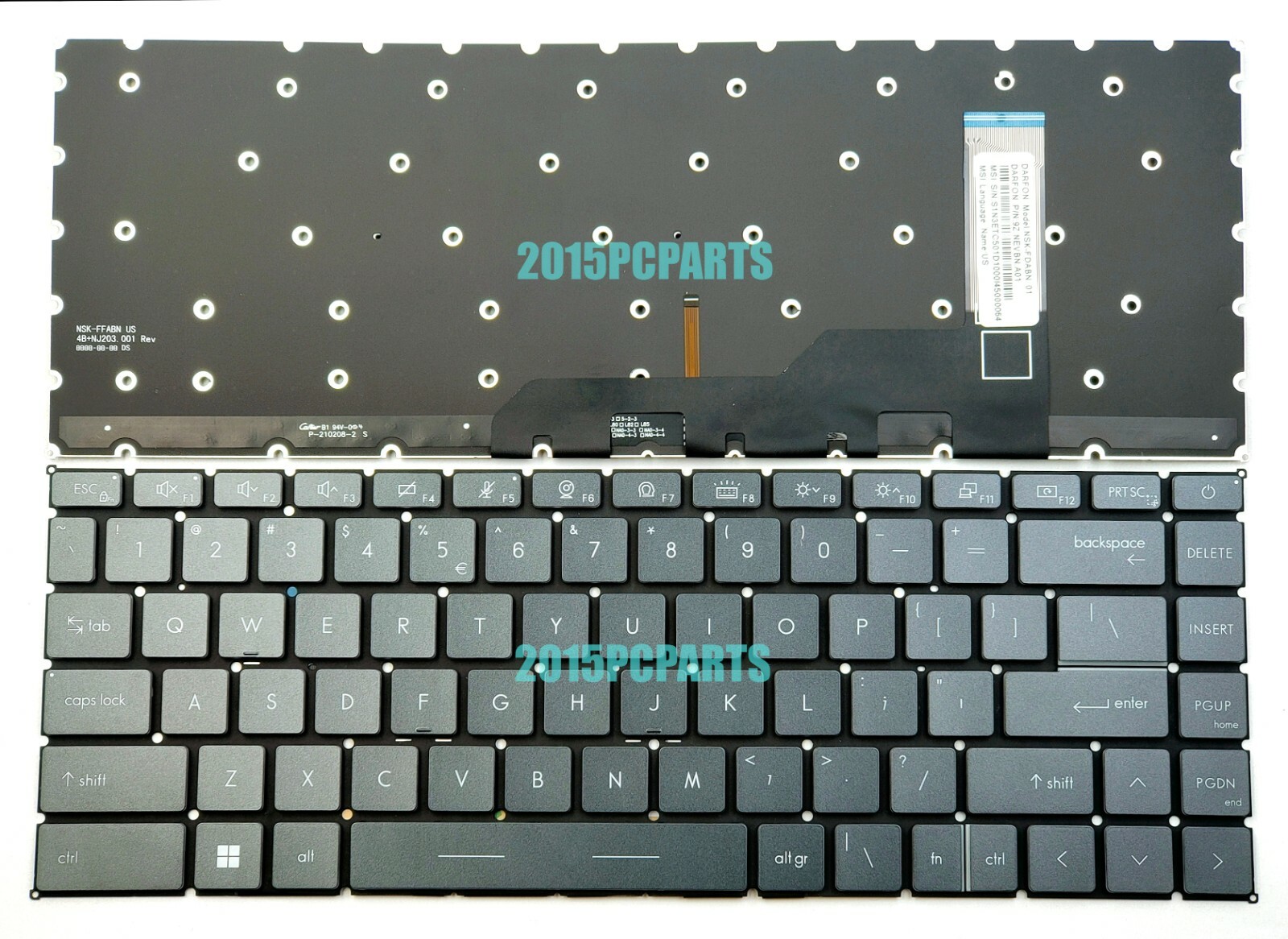 New MSI Creator 15M A10SD 15M A10SE 15M A9SD 15M A9SE Keyboard Backlit US