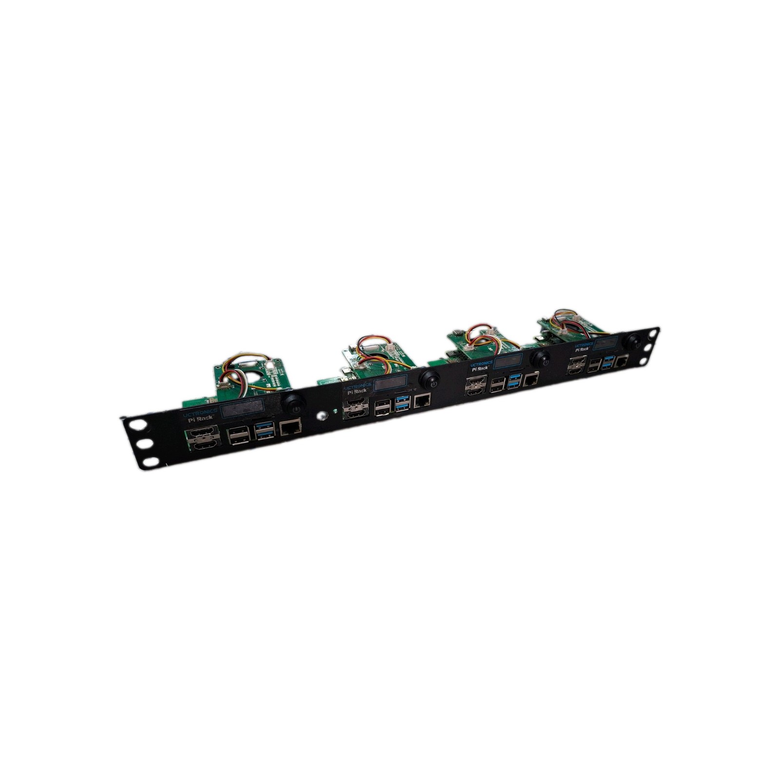 4 x Raspberry Pi 4 Model B+ 4GB with Uctronics Pi Rack