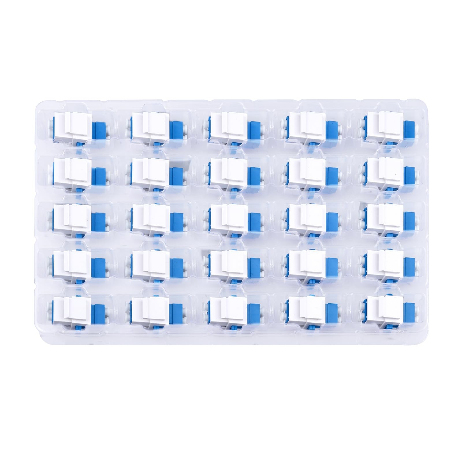 25 Pack LC UPC Duplex Singlemode Fiber Optic Keystone Jack Couplers
