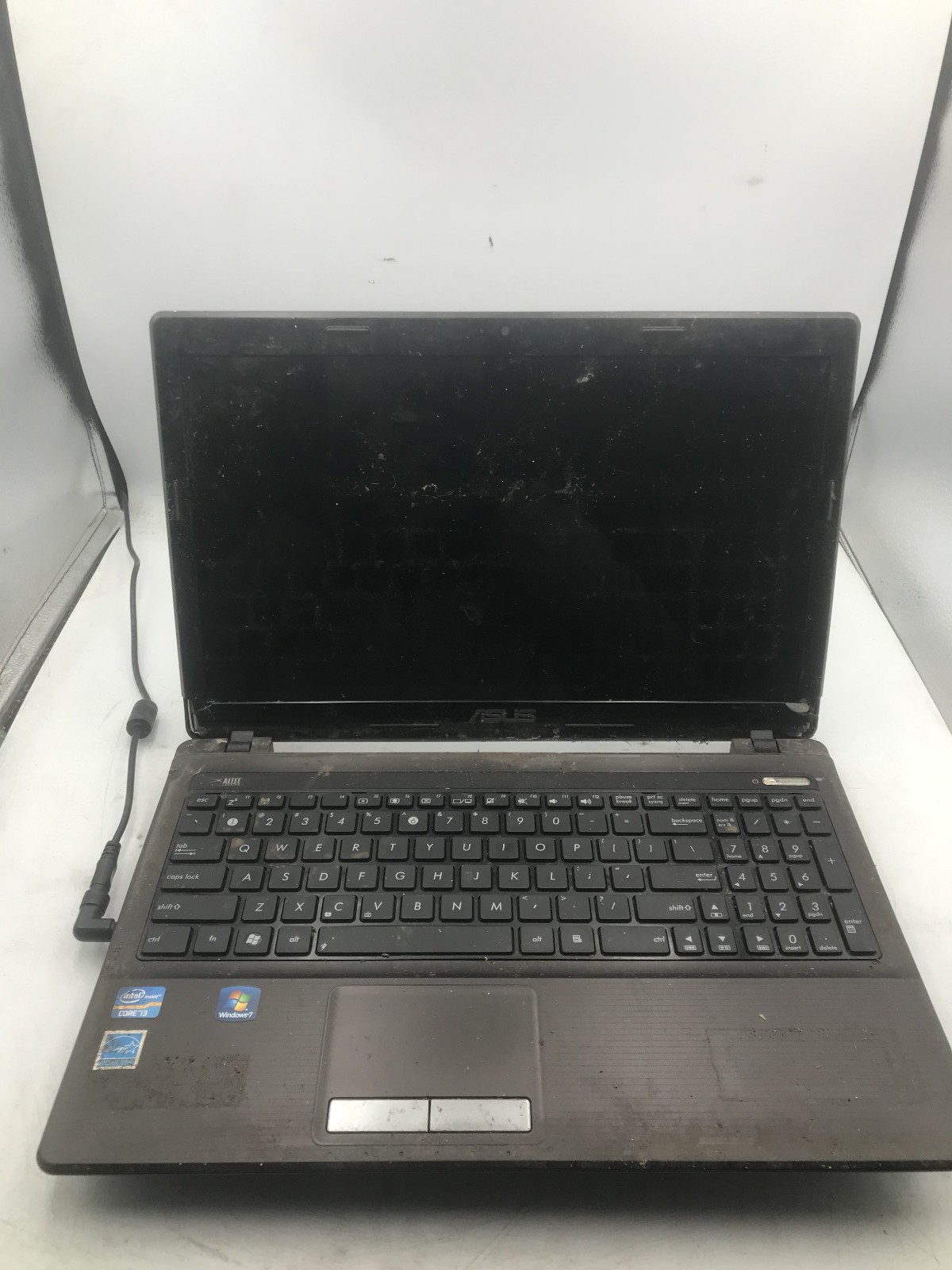ASUS K53E BBR7 LAPTOP - FOR PARTS/BAD LCD - INTEL I3 2310M - NO RAM - READ - BB
