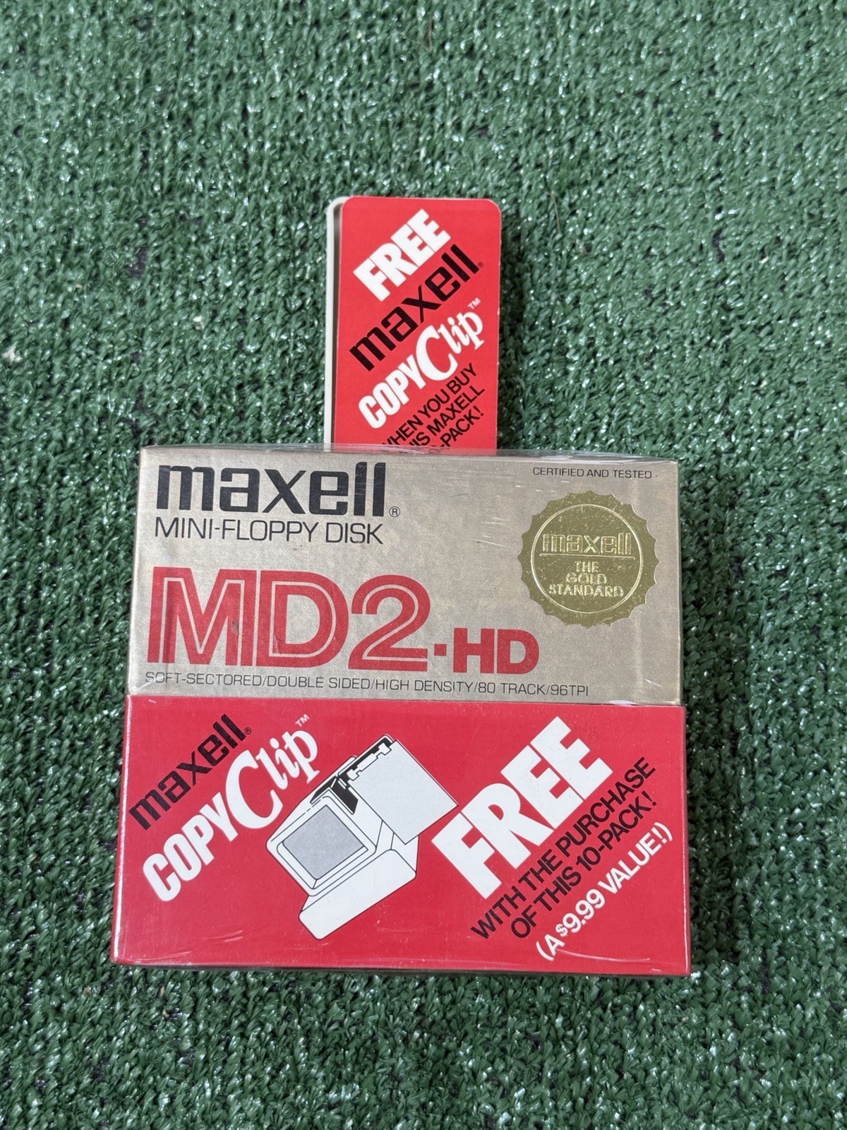 Maxell MD2-HD Mini-Floppy Disk 5-1/4" 10 pc. Pack New Sealed Box With Copy Clip