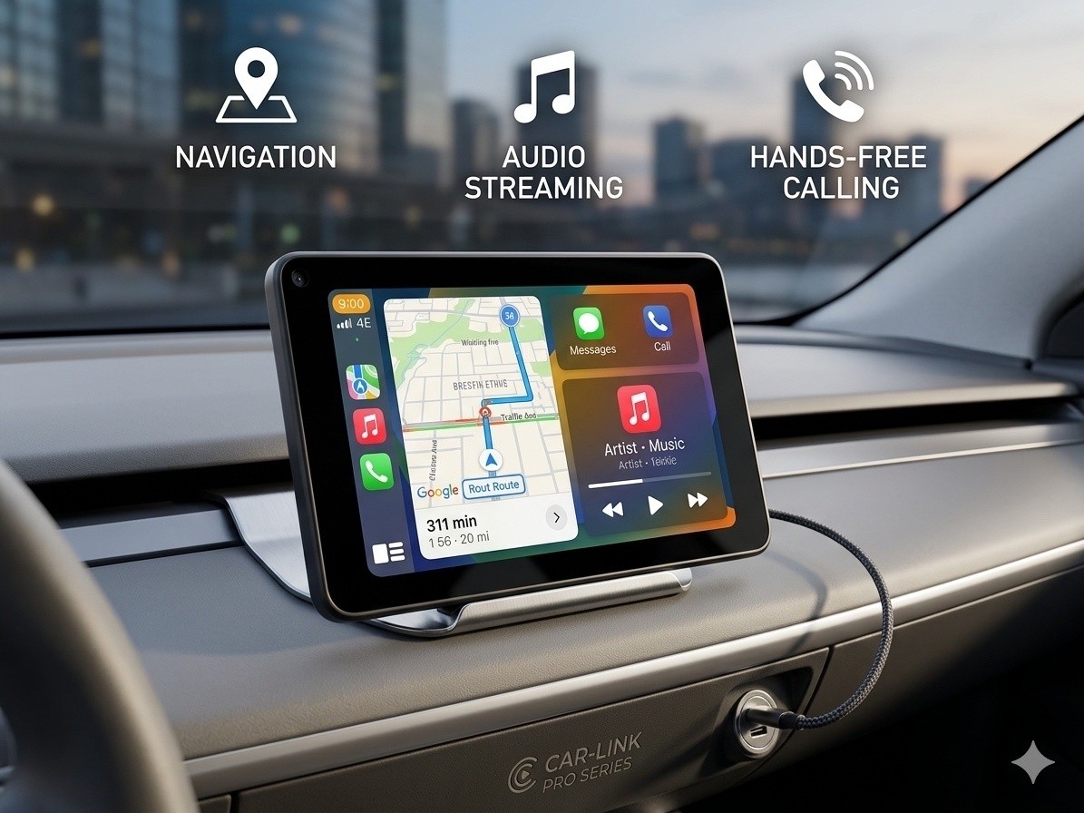 Car-Link Pro Series 7in Wireless CarPlay Android Auto Display