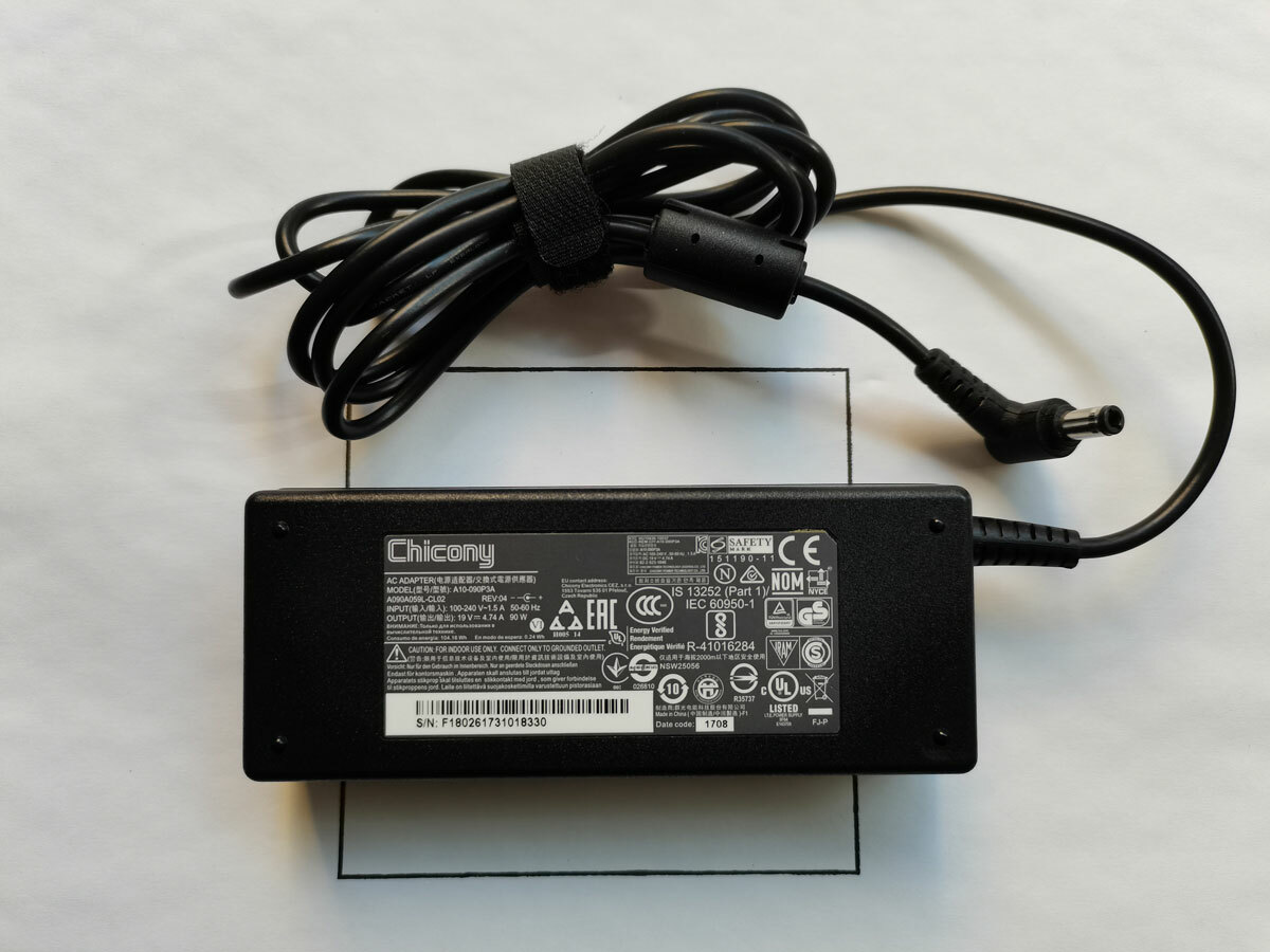 Original Chicony A10-090P3A Laptop AC Power Adapter Charger Cord New 4.74A 19V