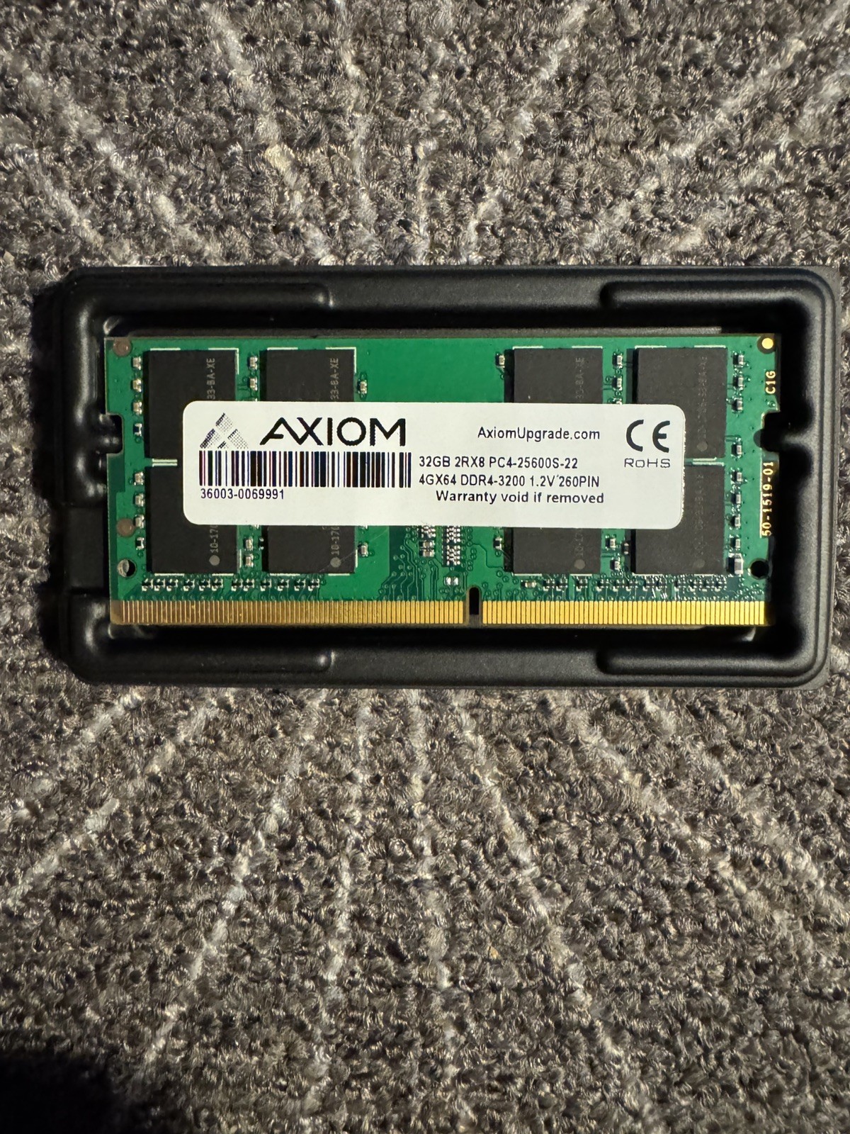 AXIOM 32GB (1x32GB) DDR4 3200MHz SODIMM Memory RAM