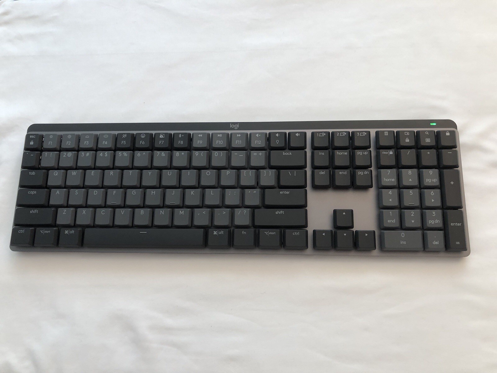 Logitech MX Mechanical Full Size Wireless Keyboard Tactile Switch Backlit