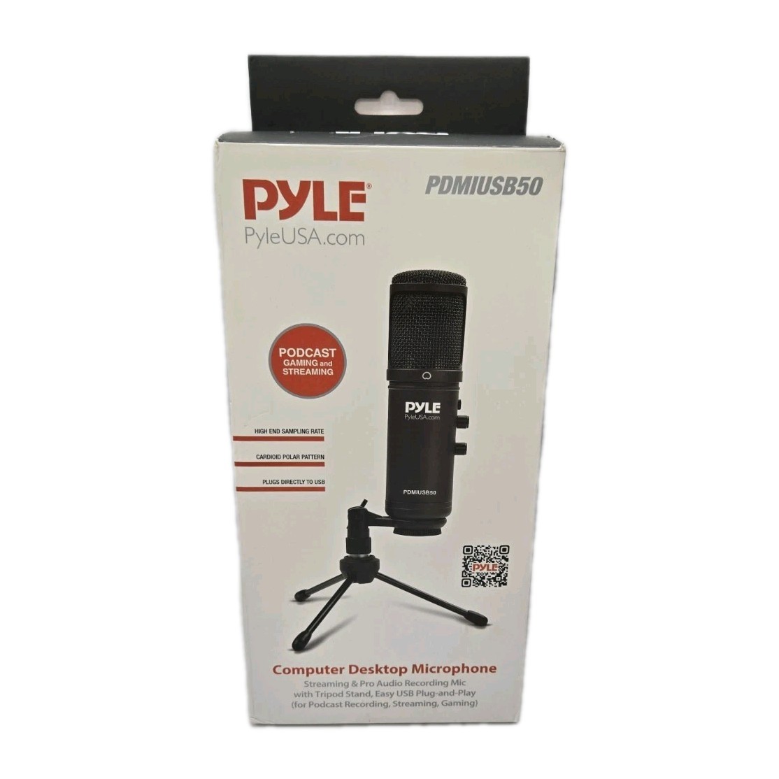Pyle PDMIUSB50 USB Streaming Microphone Pro Audio Condenser Mic w/ Tripod New