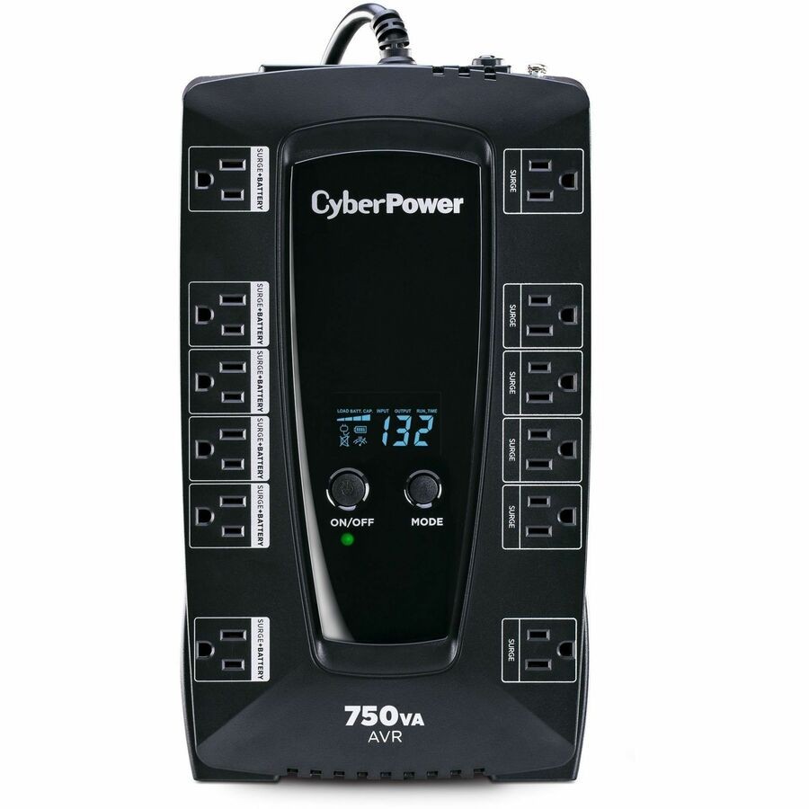 CyberPower Intelligent LCD 750VA / 450W Simulated Sine Wave Line-Interactive UPS