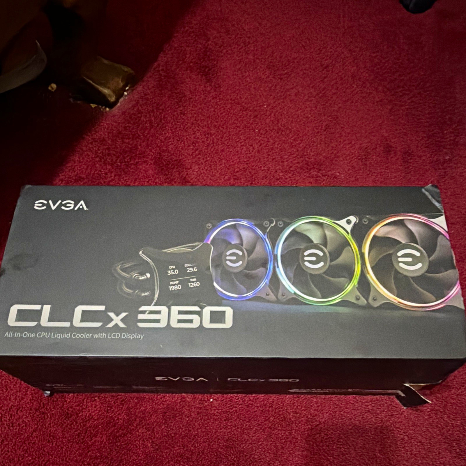 EVGA CLCx 360 AIO Liquid CPU Cooler w/ LCD Display, Black, 120mm Fans
