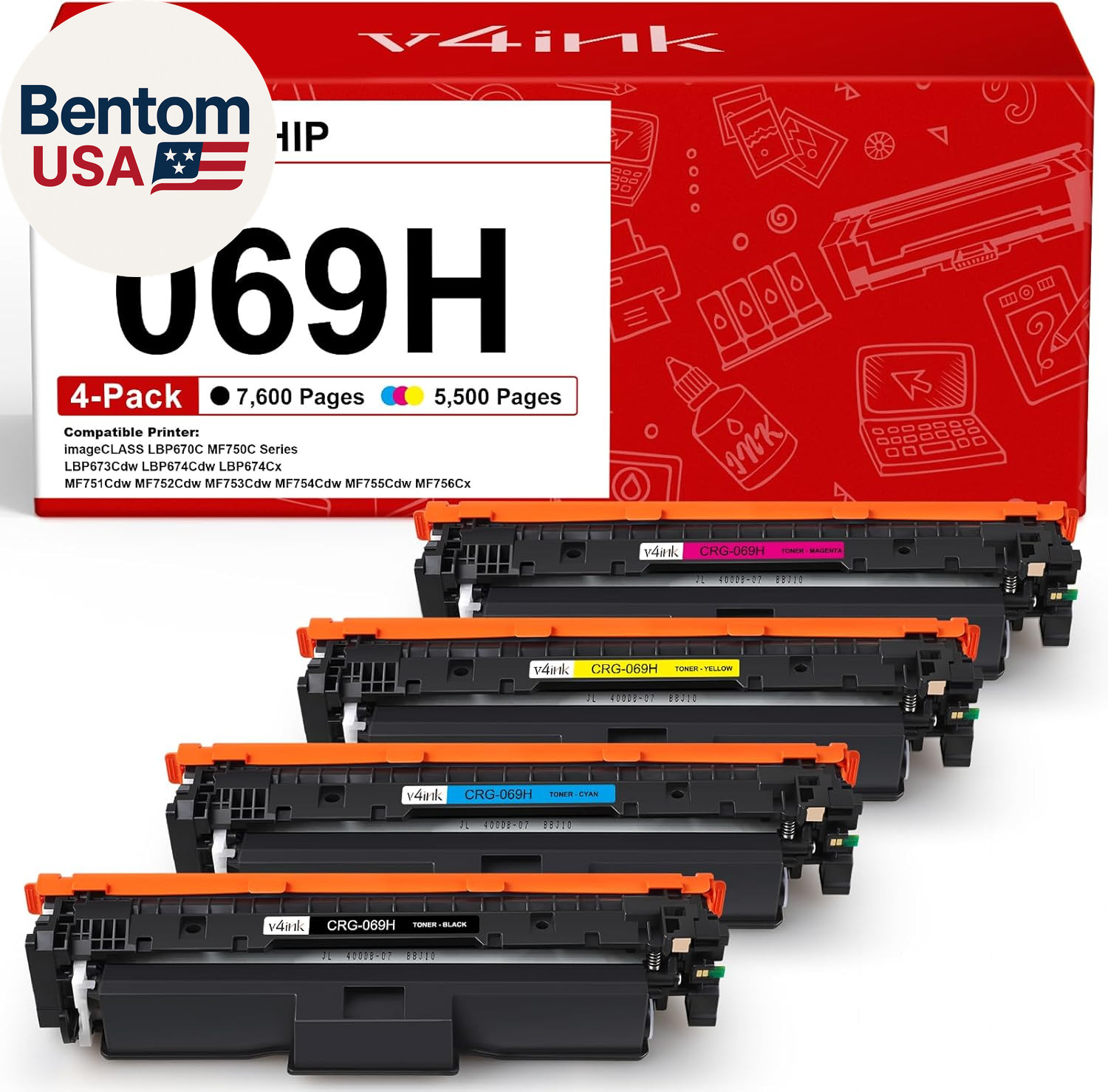 069H 069 Toner Cartridges High Capacity Compatible Replacement for Canon 069H 06