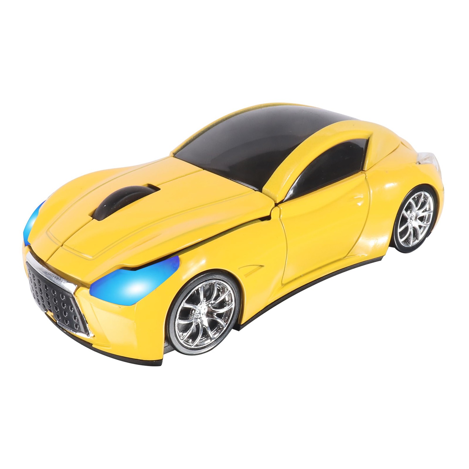 Yellow Wireless Sports Car Mouse 1600DPI Optical Cordless Mice Laptop PC