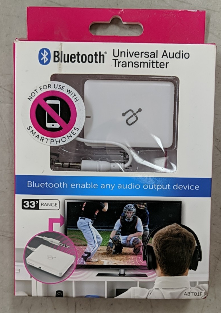 Aluratek Bluetooth 3.0 Audio Transmitter ABT01F White New