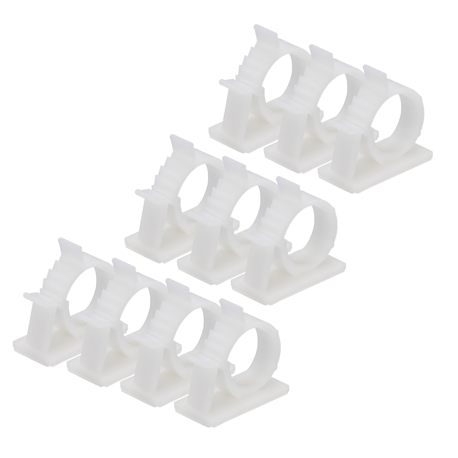 30Pcs Adhesive Cable Management Clip PE Cord Clamps 22-25mm Adjustable White