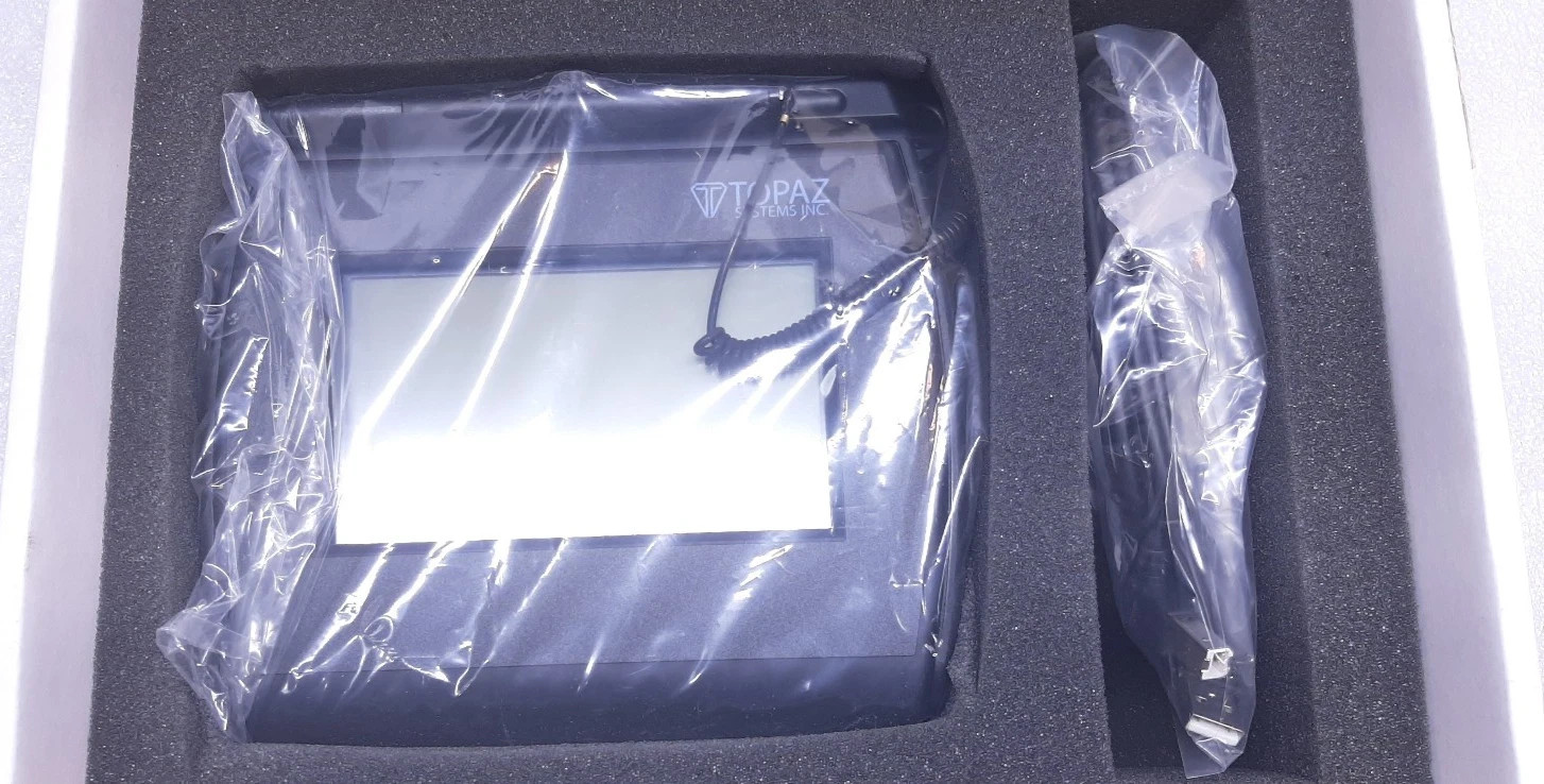 Topaz T-LBK750-BHSB-R SigLite LCD Signature Capture HSB Pad | 4" x 3"