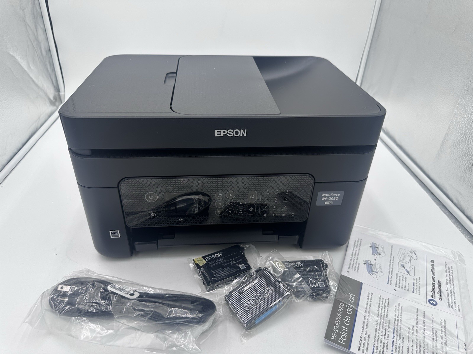 Epson WorkForce WF-2930 Inkjet 4 in 1 Printer-Works Great Good Ink With Box