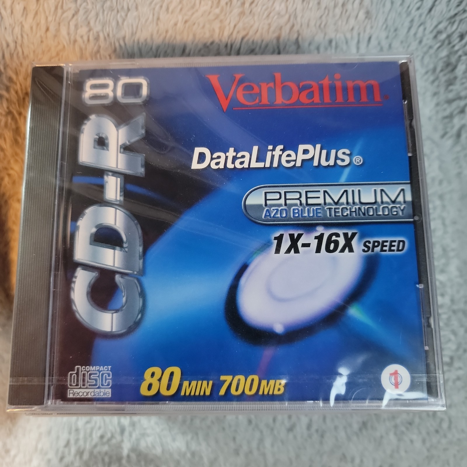Verbatim DataLifePlus 80 min CD-R Premium AZO Blue Tech 1X-16X Speed NOS Lot/11