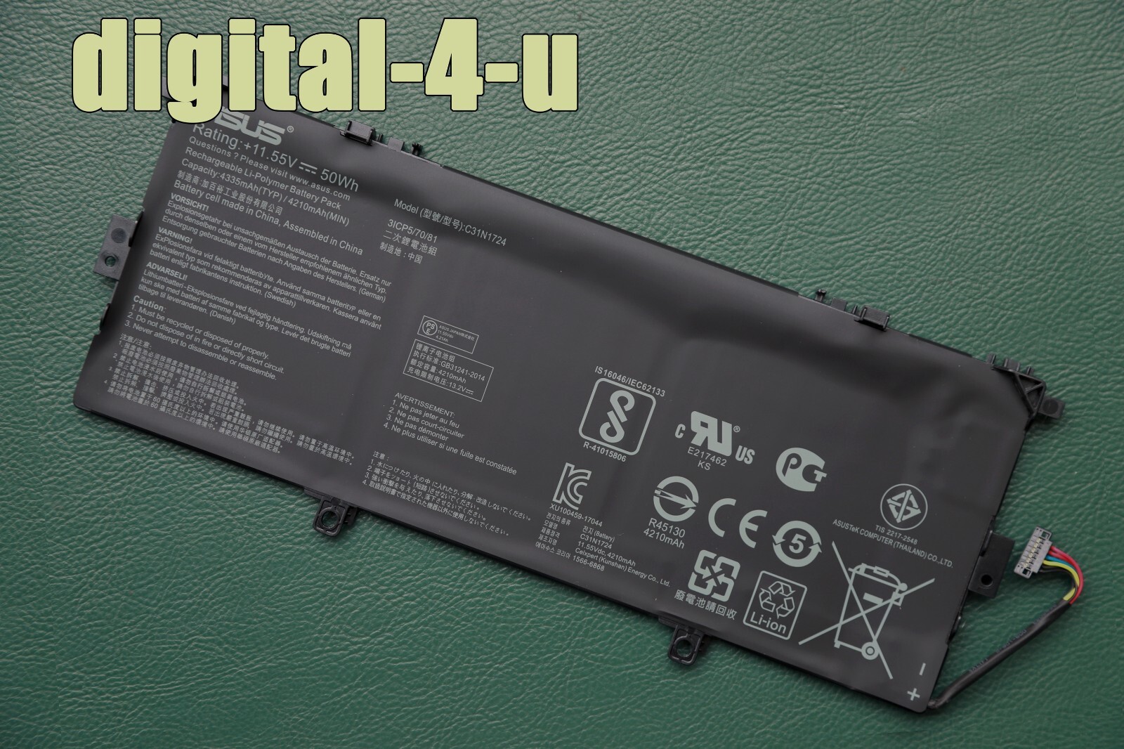 New Genuine C31N1724 Battery for ASUS ZENBOOK UX331F UX331FA UX331FAL UX331UAL