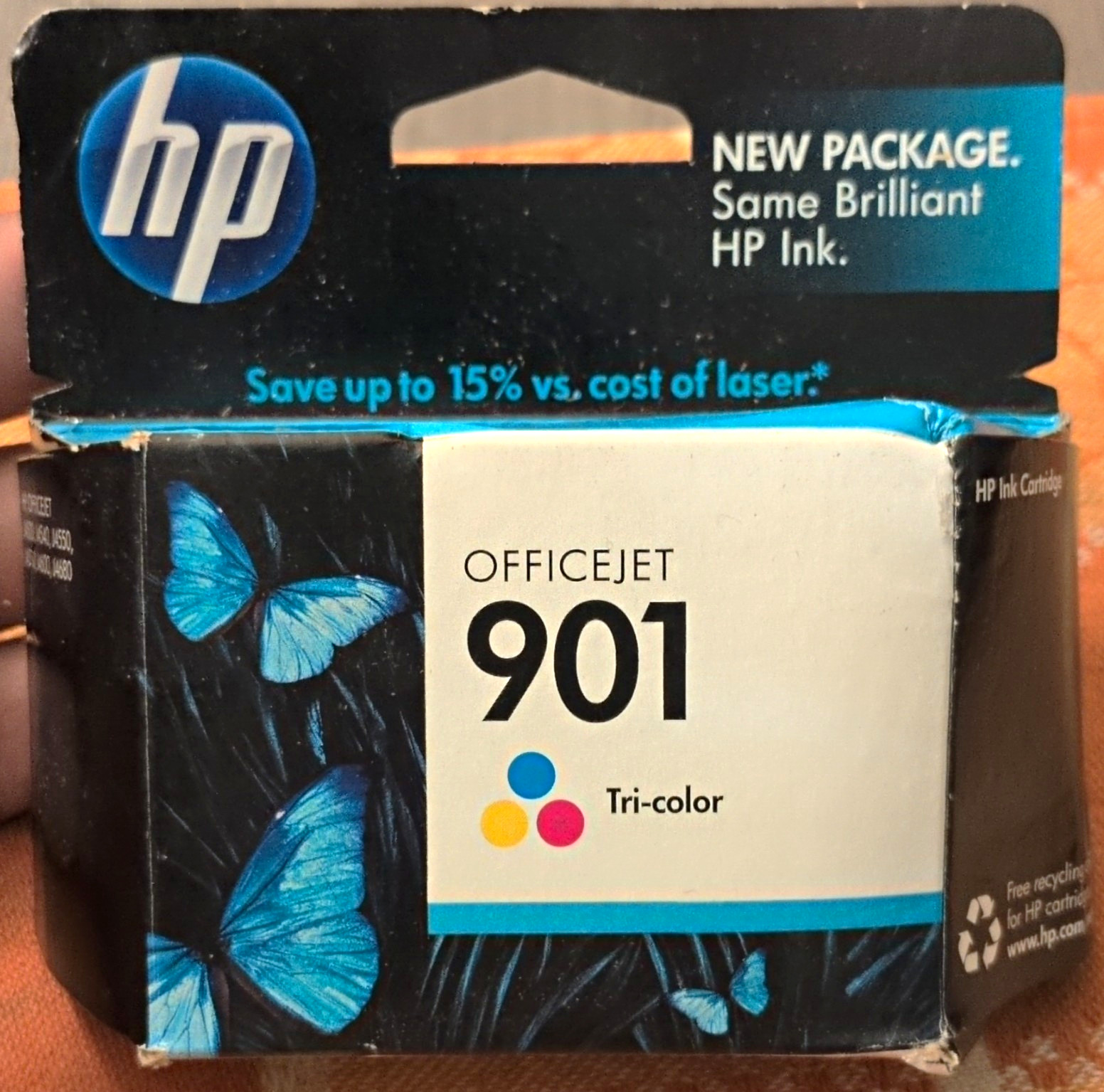 HP OfficeJet 901 Genuine Original Tri-Color Printer Ink Cartridge Replacement