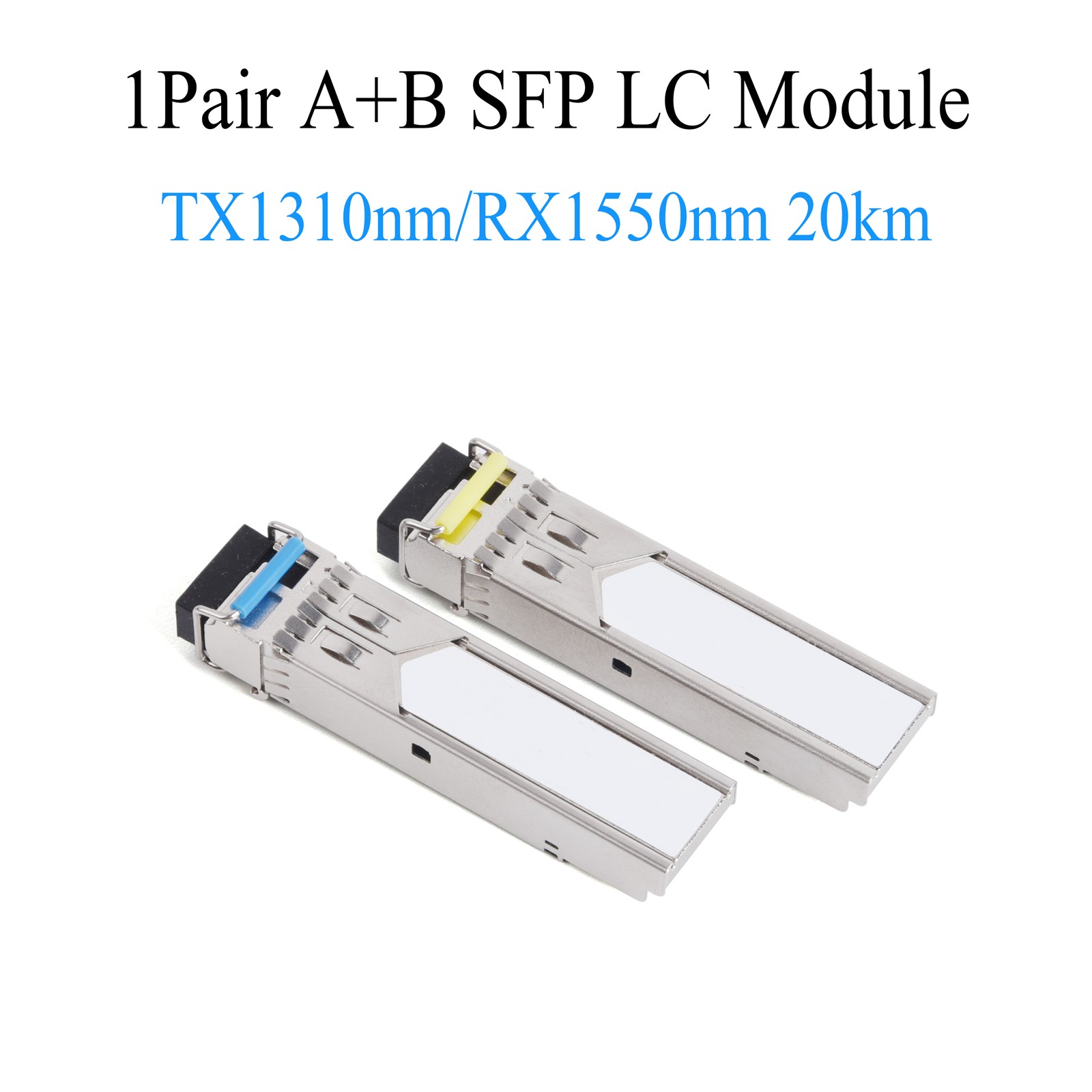 1Pair Gigabit Fiber SFP Module LC 1.25G Single Mode Fiber Module 20KM