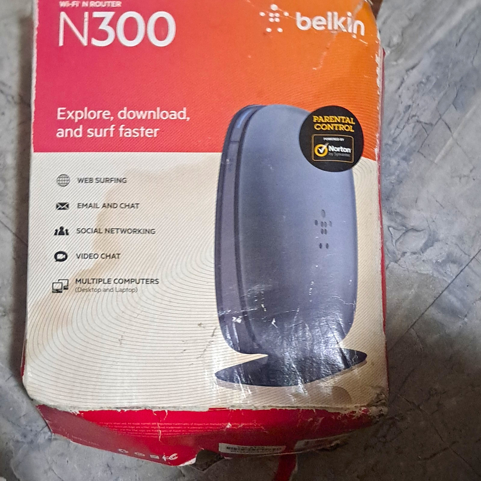 Belkin N300 Wireless-N Router 300 Mbps, 4-Port, Parental Controls F9K1002v3