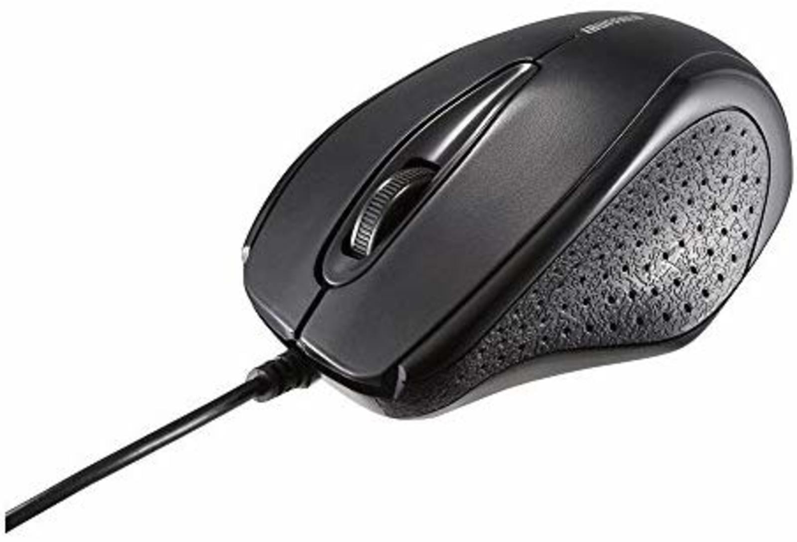 iBUFFALO wired IRLED mouse 3 button black BSMRU21BK w/Tracking# New from Japan