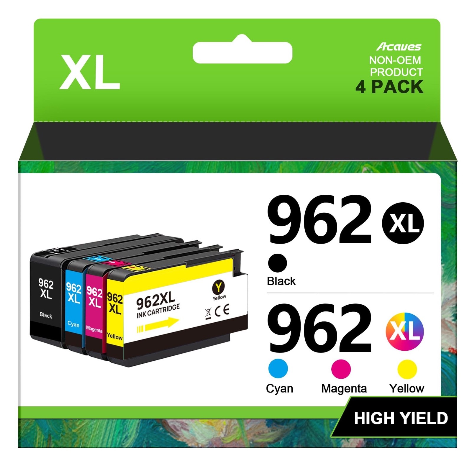 ACAVES  962XL Black and Color Combo Pack Ink Cartridges