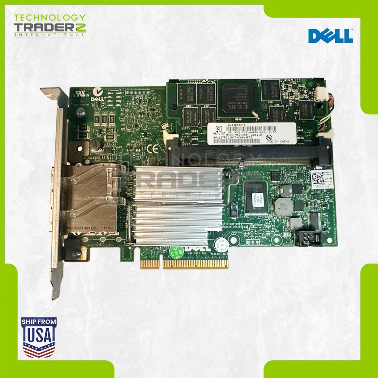 VVGYD Dell PowerEdge PERC H800 6Gbps 1G PCI-E x8 SAS RAID Controller W/ 1x GC9R0