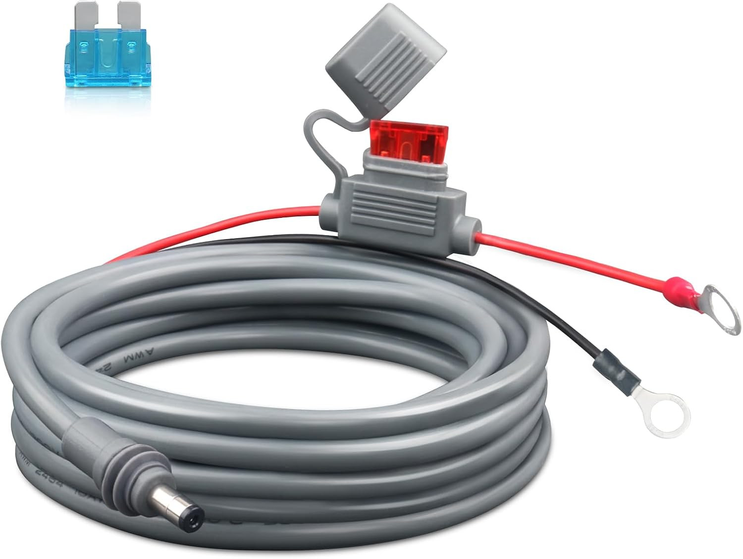 16AWG Direct Battery Power Cable for Starlink Mini,10Ft | 12V Battery O-Ring