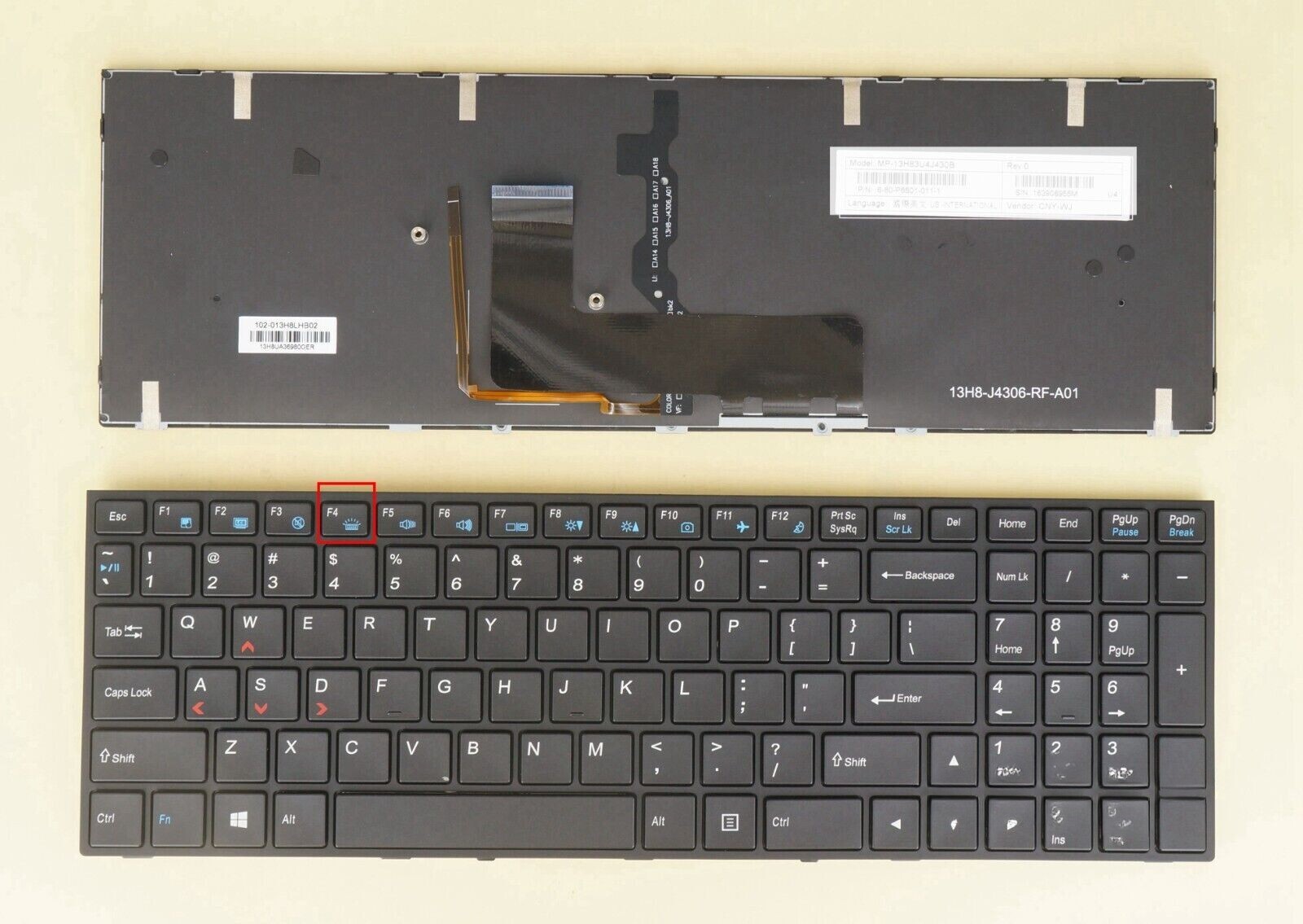 Keyboard for Clevo P65xSE P65xSG P670RG P670SA P670SE P670SG P671SA, Hasee Z6 Z7