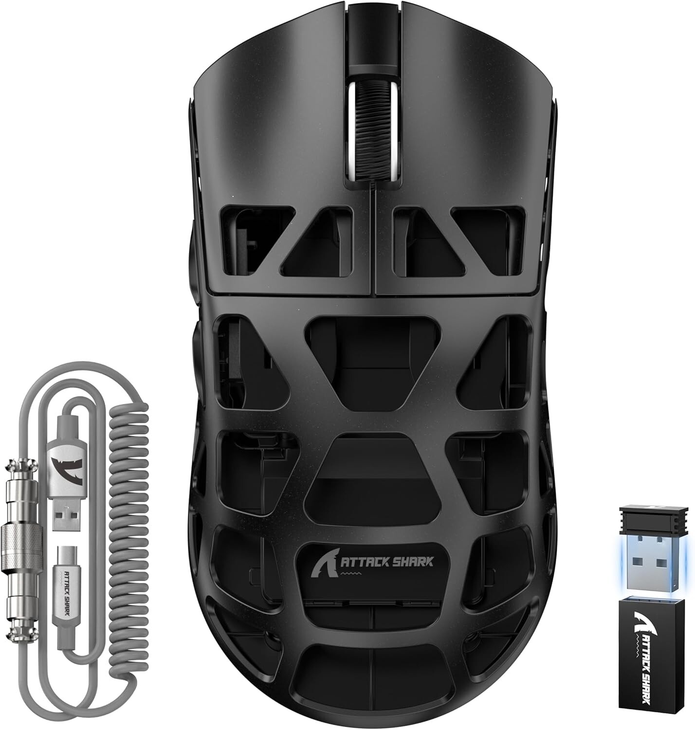 ATTACK SHARK R3PRO Magnesium Alloy Superlight Gaming Mouse 8K with Coiled Cable