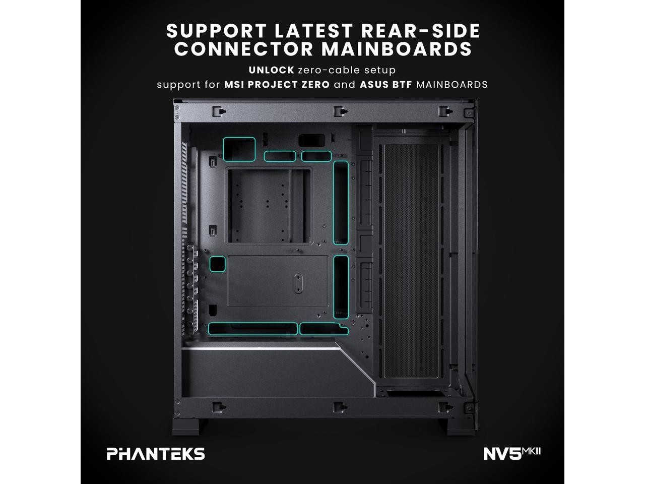 NV5 MK2, Showcase Mid-Tower Chassis, Rear-Connect MB Support, Phanteks