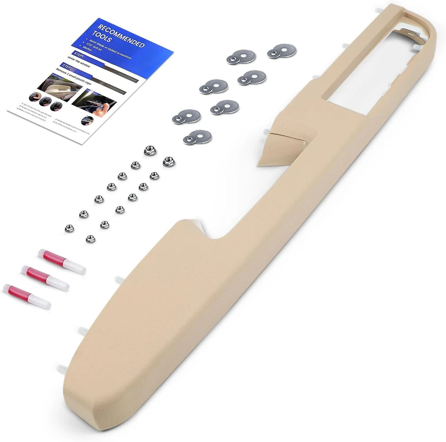 80995 Front Left Driver Side Armrest Repair Kit Fit for Side, Tan 