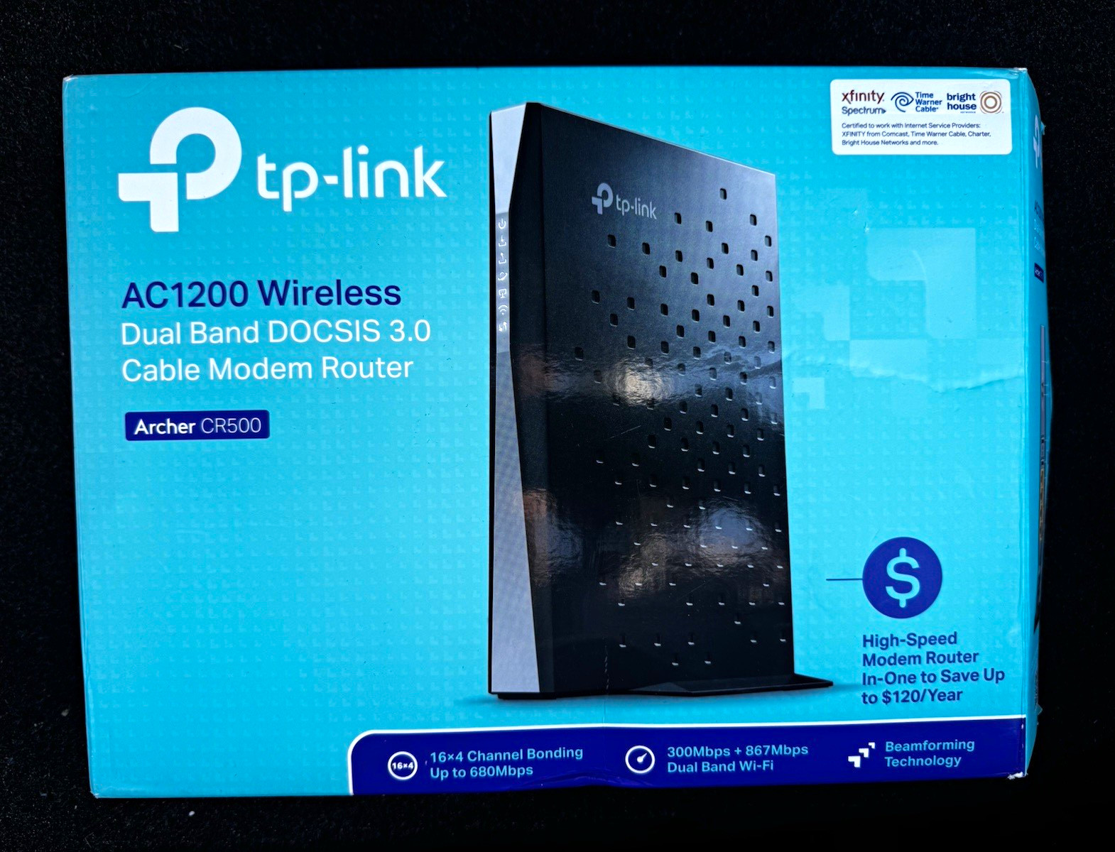 TP-LINK Archer CR500 AC1200 DOCSIS 3.0 Dual Band Modem Router 4-Port