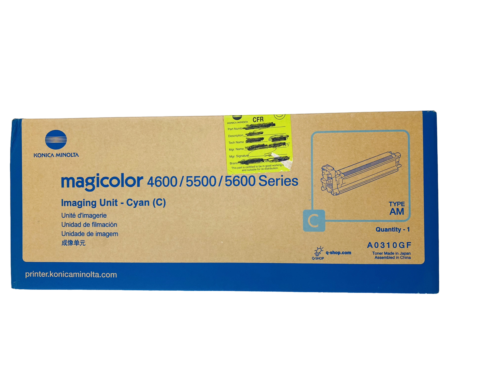 Genuine Konica Minolta A0310AF Cayan Imaging Unit 4600/ 5500/ 5600 Series