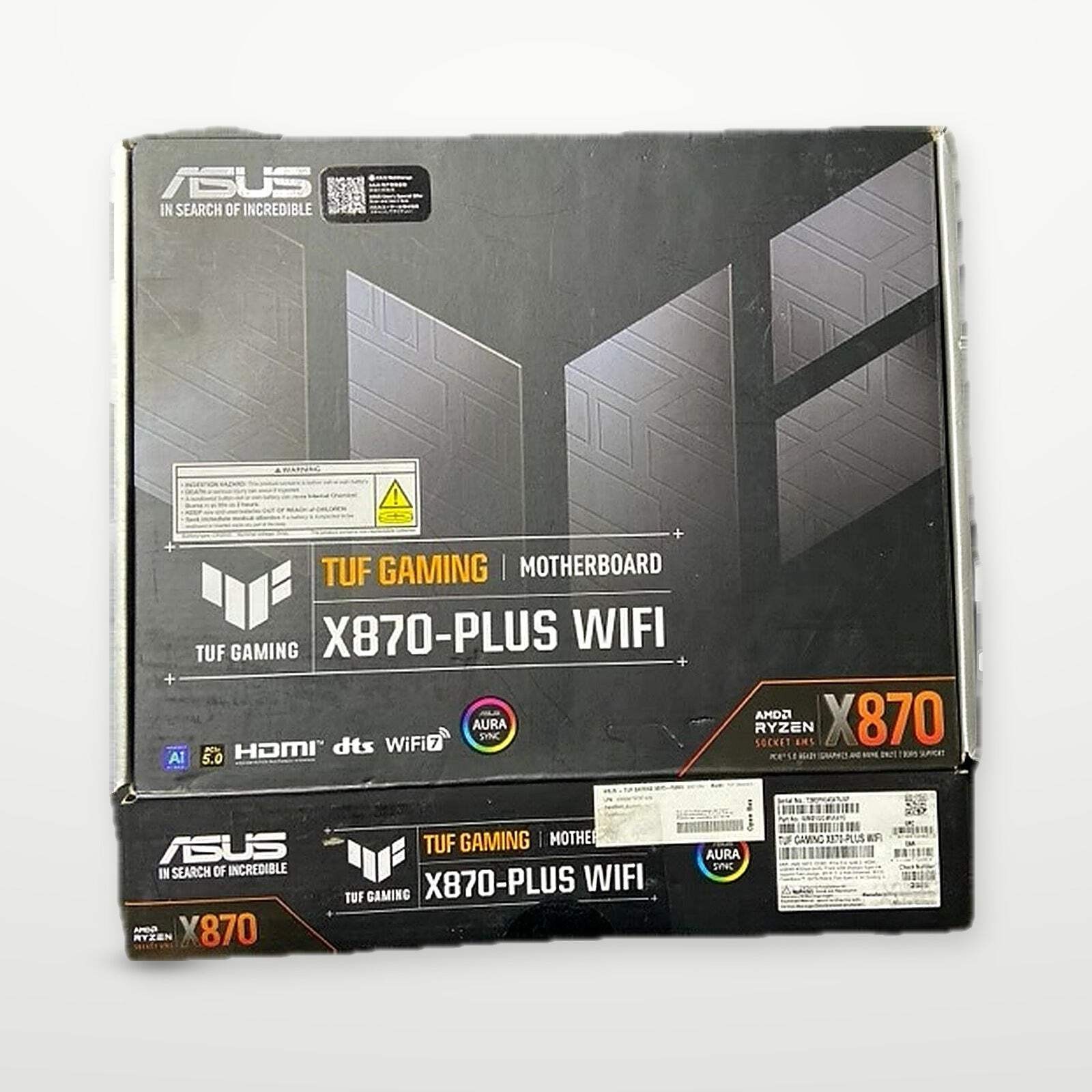 ASUS TUF GAMING X870-PLUS WIFI AMD AM5 X870 ATX DDR5 Wi-Fi 7 - Open Box