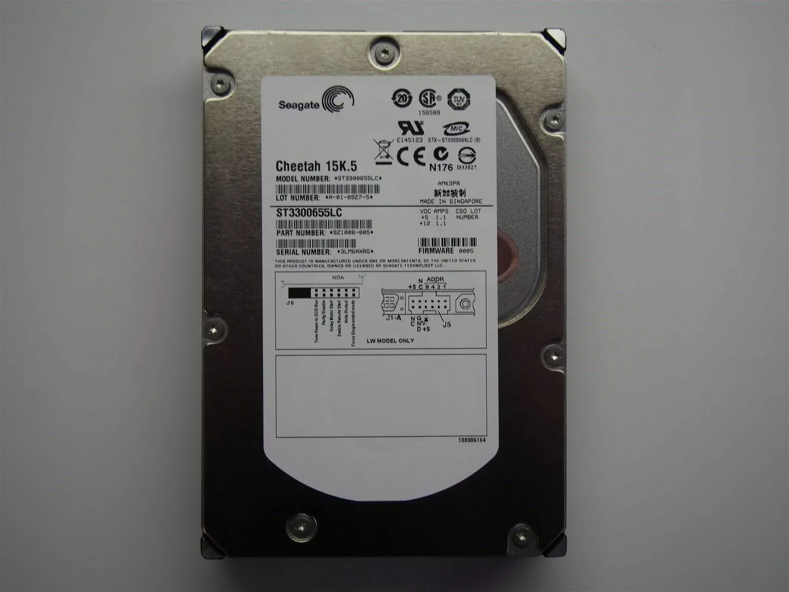 FOR Seagate (ST3300655LC) Cheetah 15K.5 300GB Internal 15000RPM 3.5" Hard Drive