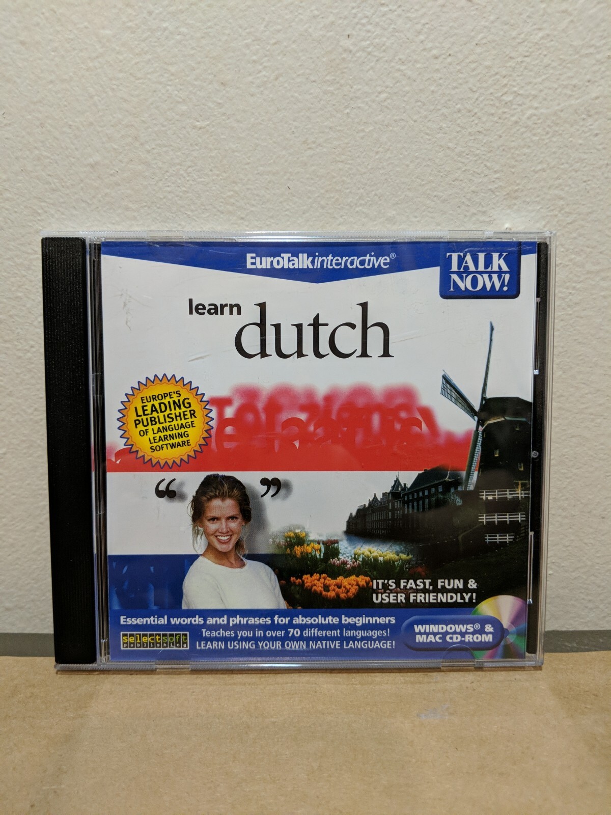 Talk Now Learn Dutch - PC/MAC CD Rom Disc