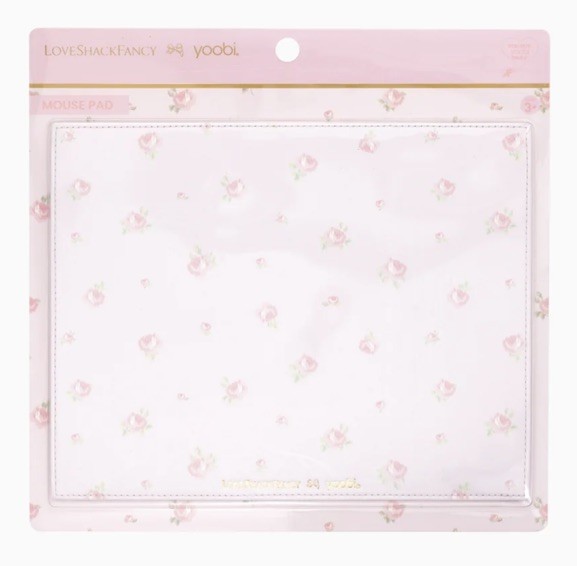 LoveShackFancy x yoobi Patterned Mouse Pad Pink/White Floral