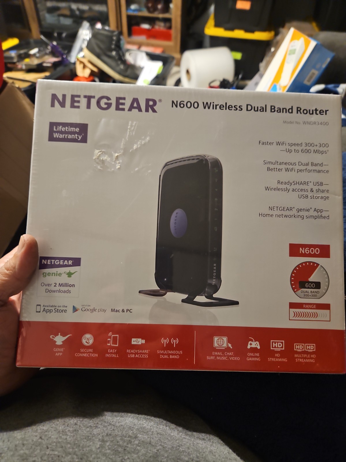 Netgear N600 Wireless Dual Band Router WNDR3400 Sealed New