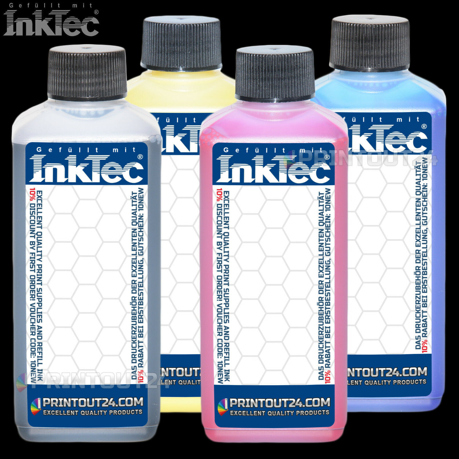 4X250Ml InkTec® Ink Refill Set For Epson B300 B308 B310 B500 B508 B510 DN