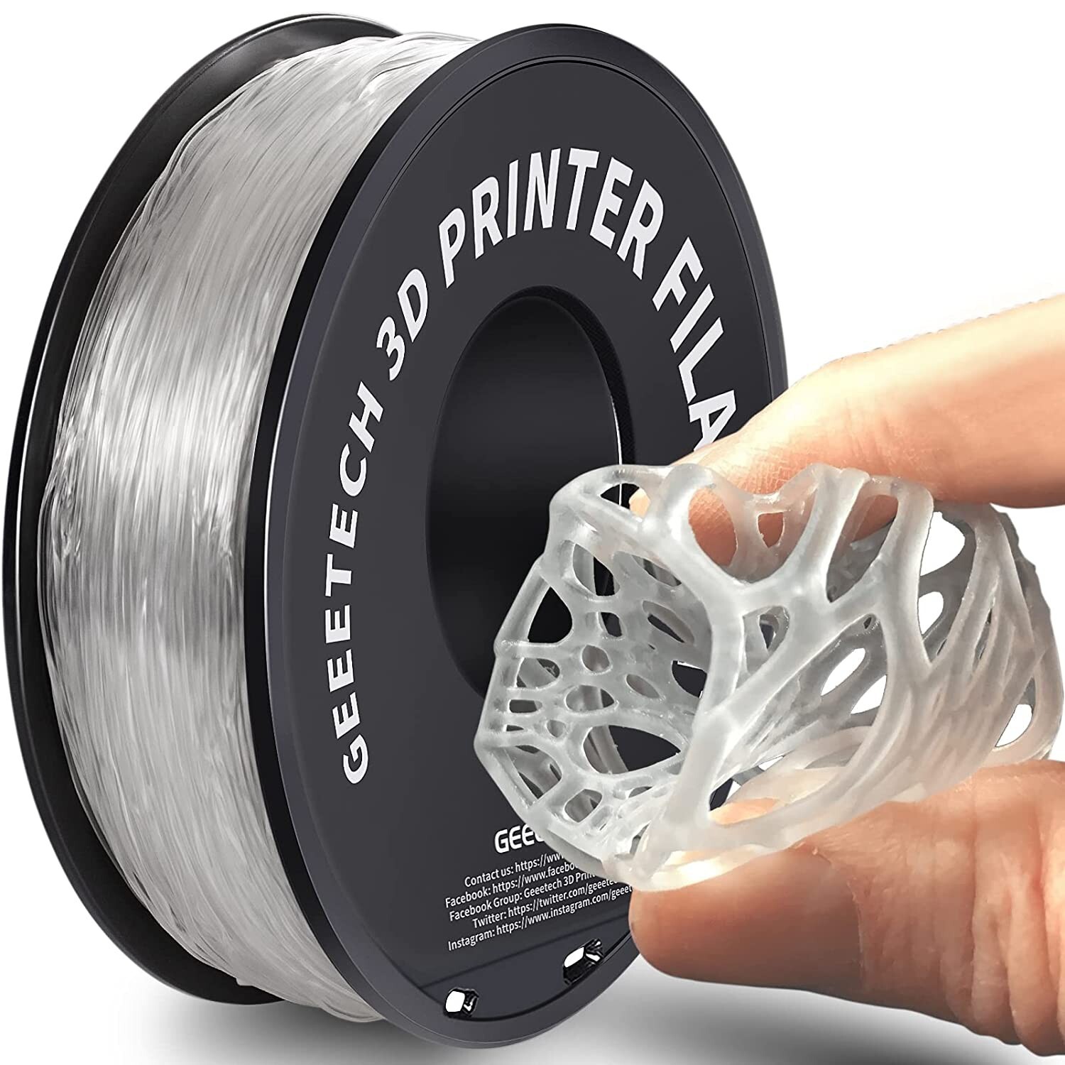 Geeetech TPU 3D Printer Filament 1.75mm 1kg Soft & High Elasticity TPU Filament